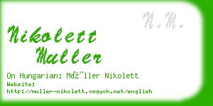 nikolett muller business card